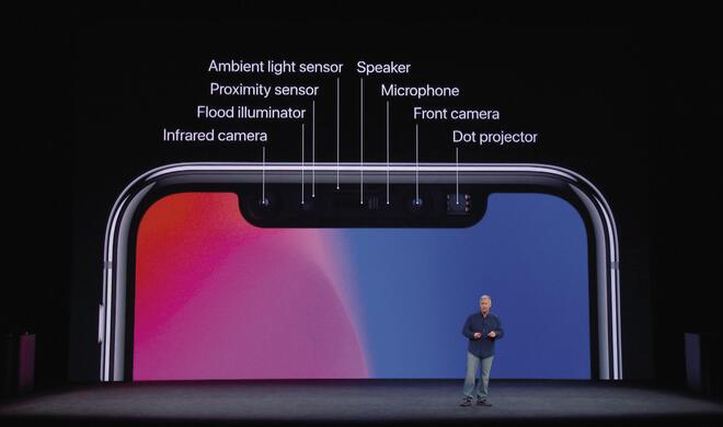 Apples Marekting-Chef Phil Schiller erklärt die Funktionen der TrueDepth-Kamera im iPhone X.
