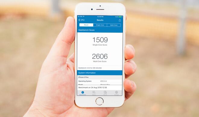 Geekbench 4 auf dem iPhone
