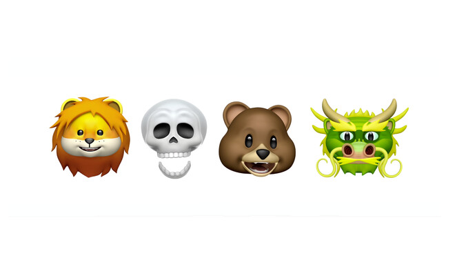 Mit iOS 11.3 stehen vier neue Animojis zur Auswahl