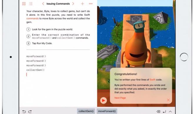 Swift Playgrounds auf dem iPad