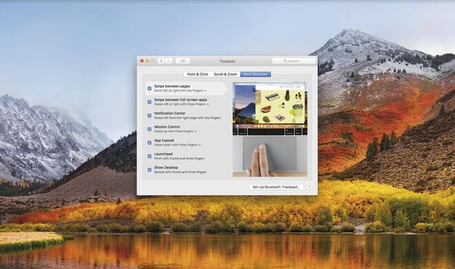 Multi-Touch-Gesten am Mac einrichten