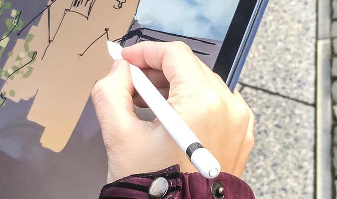 Zeichnen am iPad Pro