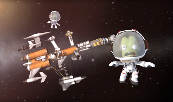 Als Astronauten kommen die Kerbals zum Einsatz