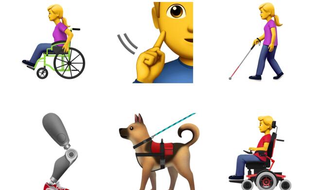 Neun neue Emojis sollen zum Beispiel Rollstuhlfahrer besser repräsentieren