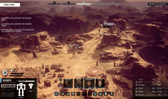 Screenshot aus dem Strategiespiel Battletech