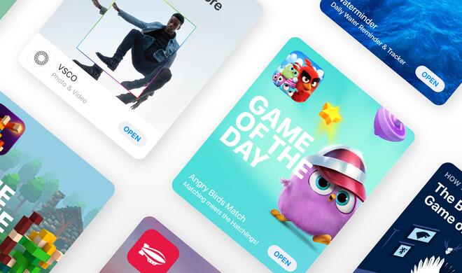 App Store von Apple als Beispiel, wie Inhalte Apps vermarkten