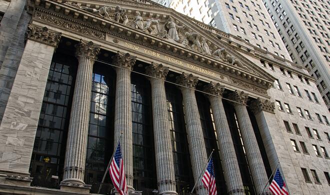 New Yorker Börse an der Wall Street