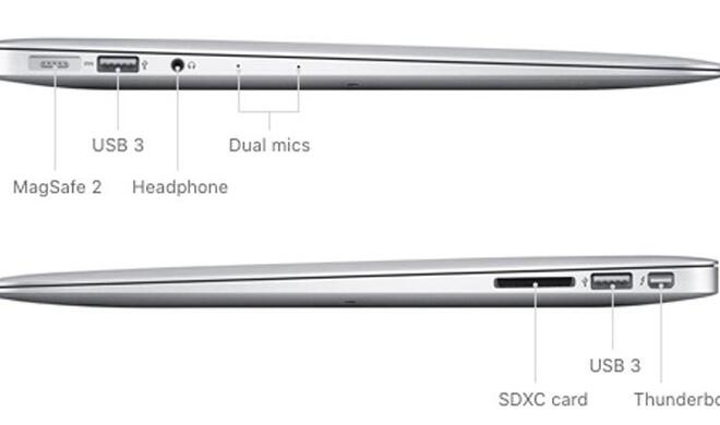 Schnittstellen am MacBook Air