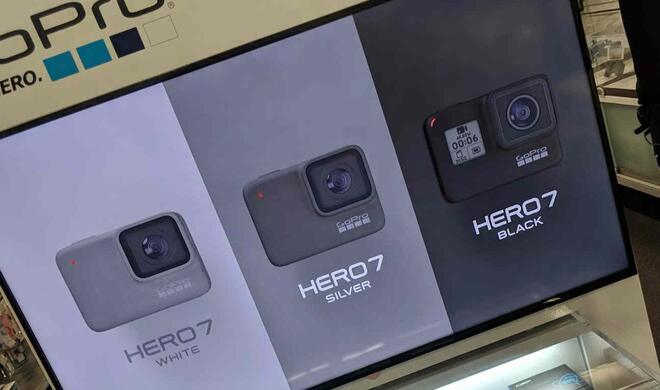 GoPro Hero 7: Ein Werbeaufsteller verrät erste Spezifikationen.