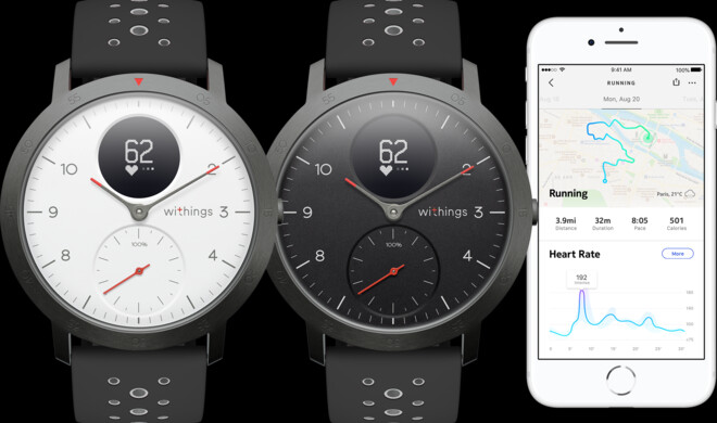Die neue Hybrid-Smartwatch Withings Steel HR Sport kommt in zwei Farbvarianten