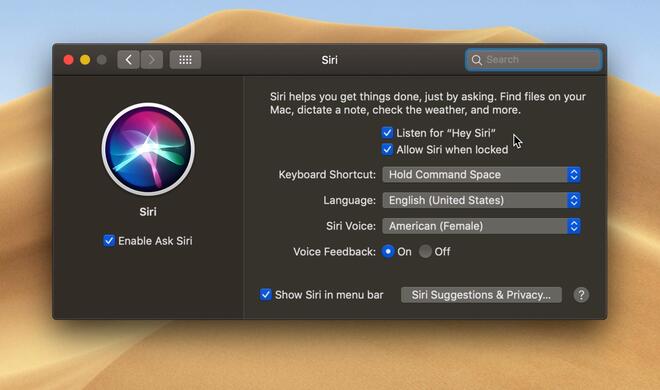Hey Siri auf dem iMac Pro mit macOS Mojave