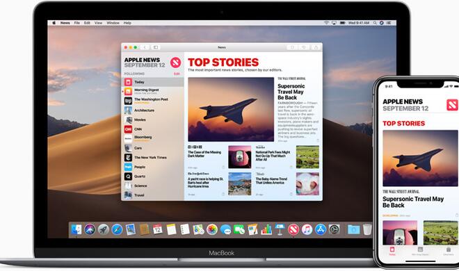Apple News auf Mojave und iPhone X(s)