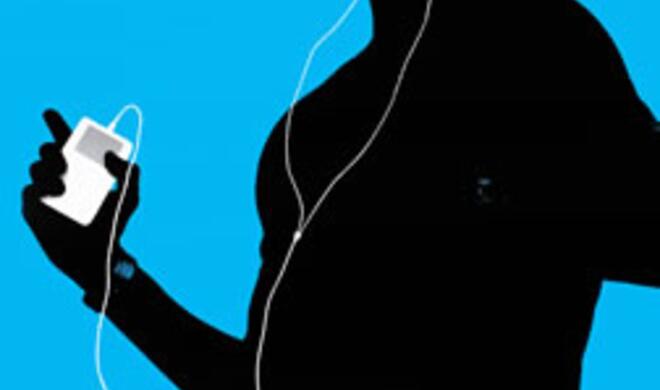 .. im Hochformat als einseitige Magazin-Anzeige, oder auch in dieser Form als Plakat. Musik für Mac und PC wird beworben. Die Marke Apple rückt eher in den Hintergrund.