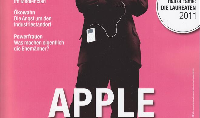 Inspiriert von Silhouette zeigt sich auch die Cover-Gestaltung beim Manager Magazin zur kritischen Titelgeschichte über Apple im Juli 2011.