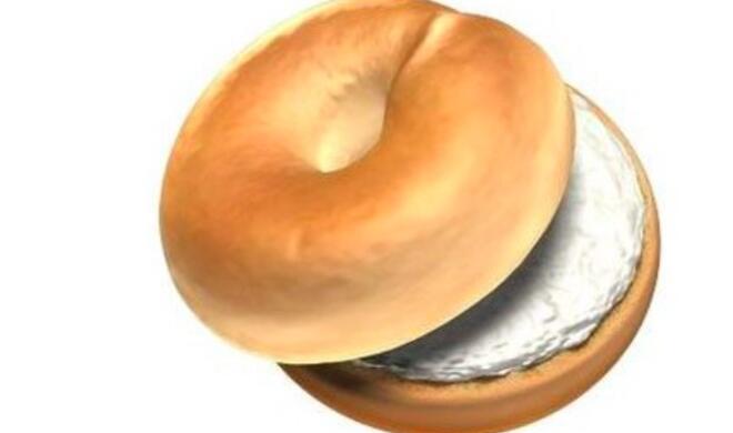 Links alt, rechts neu: Der Apple-Bagel