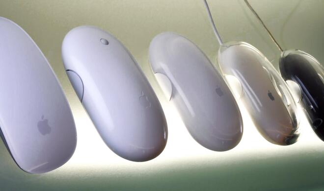Apples Computermäuse im Verlauf der Zeit