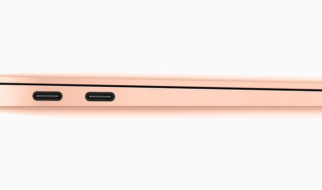 Das neue MacBook Air mit zwei Thunderbolt-3-Anschlüssen