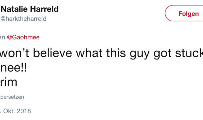 Clickbait-Überschrift auf Twitter