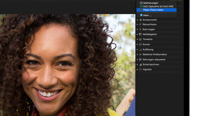 Erweiterungen in der Fotos-App