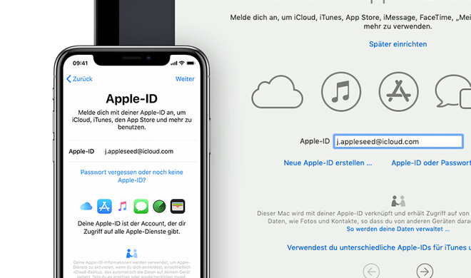 Apple-ID am iPhone, iPad oder Mac