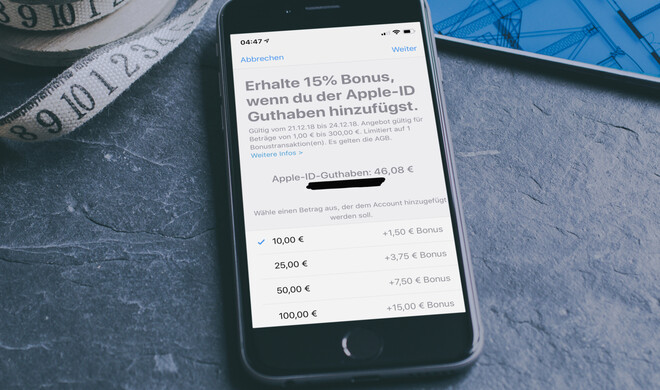 Apple-ID-Guthaben aufladen