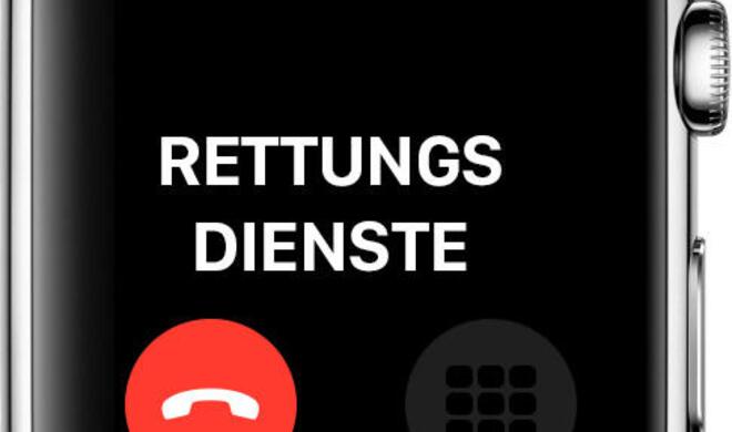 Die passende Nummer für den Rettungsdienst ist hinterlegt – in Deutschland ist es 112 für den Krankenwagen.
