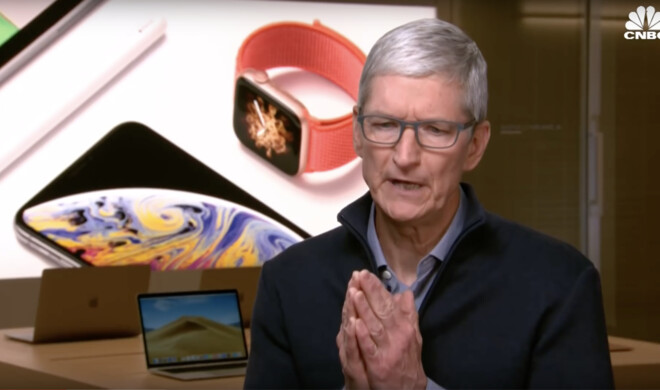 Tim Cook im Interview mit CNBC zur aktuellen Gewinnwarnung.