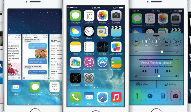 iOS 7 mit Flat Design