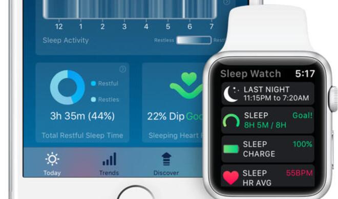 Sleep Watch wertet Bewegungs- und Pulsdaten von der Apple Watch aus und setzt Ihre Daten ins Verhältnis zur Gesamtheit der Nutzer.