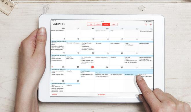 Apples Kalender am iPad