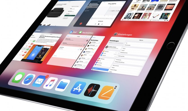 Im App-Umschalter auf dem iPad können Sie den Inhalt der Apps gut erkennen, auch Apps im Split View. Für weitere Apps wischen Sie nach rechts. Um eine App zu aktivieren, tippen Sie darauf, um sie zu schließen, schieben Sie sie nach oben. Das...