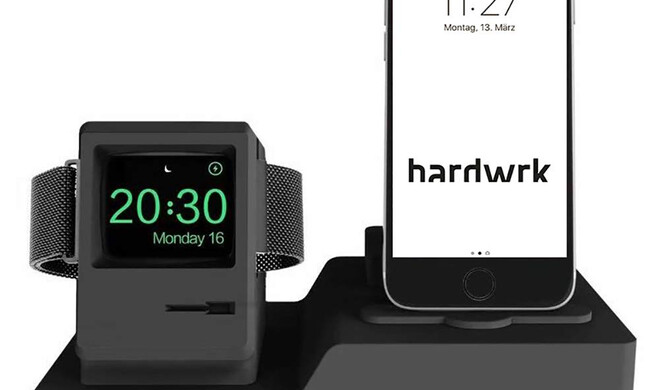 hardwrk Charging Stand im Macintosh-Design