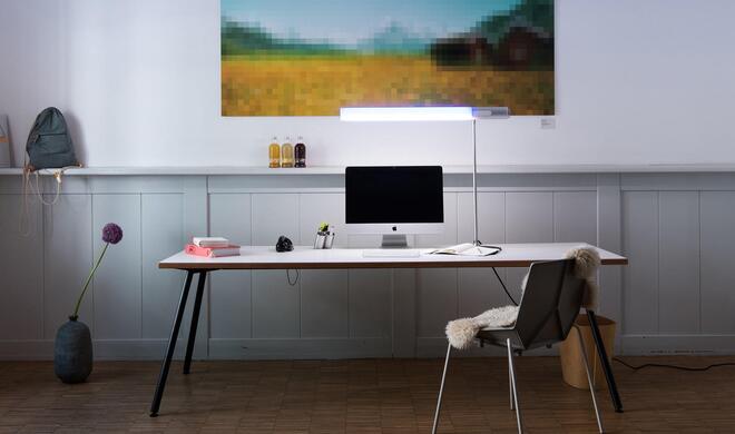 Die Heavn-Lampe erzeugt für jede Präsentation das perfekte Licht.