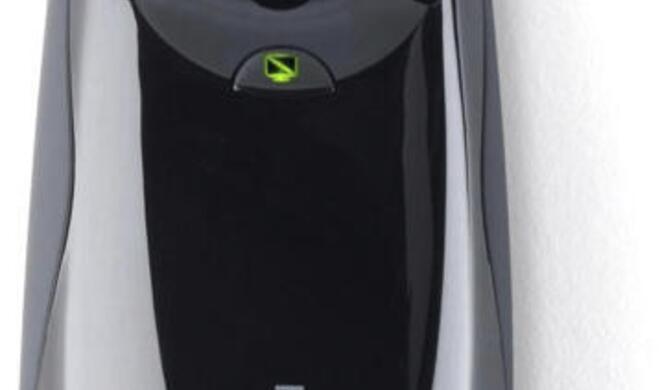 Der grüne Laser des Kensington Expert ist besonders hell.