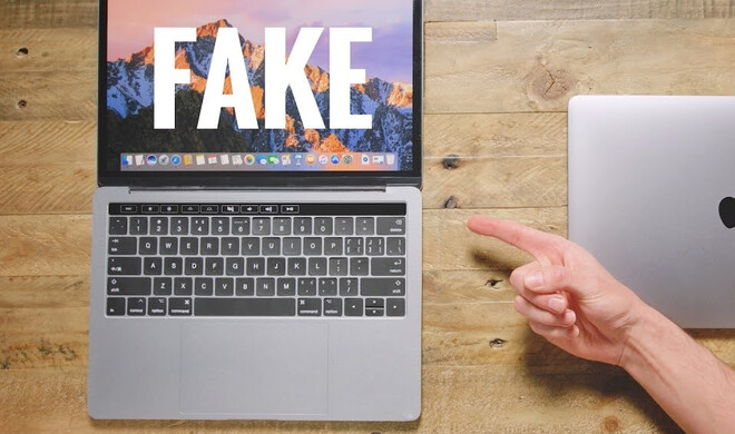 Gefälschtes MacBook mit Touch Bar?