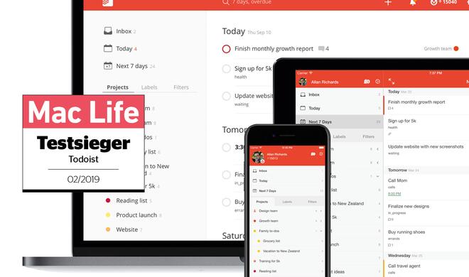 Todoist ist Testsieger