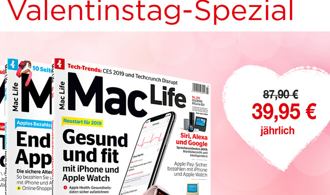 Mac-Life-Abo zum Valentinstag günstiger