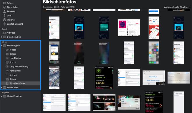 Die Alben in Fotos.app