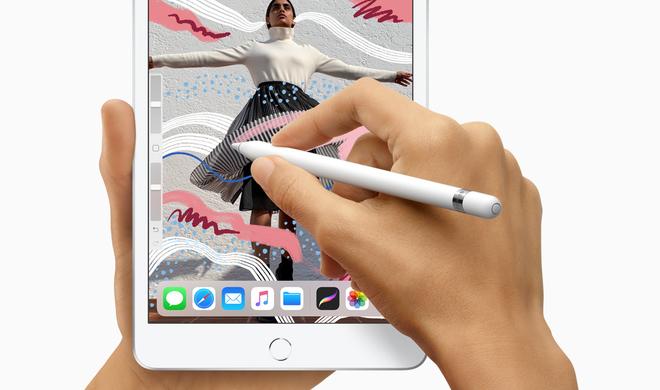 Das neue iPad mini der 5. Generation (2019) ist zum Apple Pencil der ersten Generation kompatibel, der Apple-Stylus kostet 99 Euro.