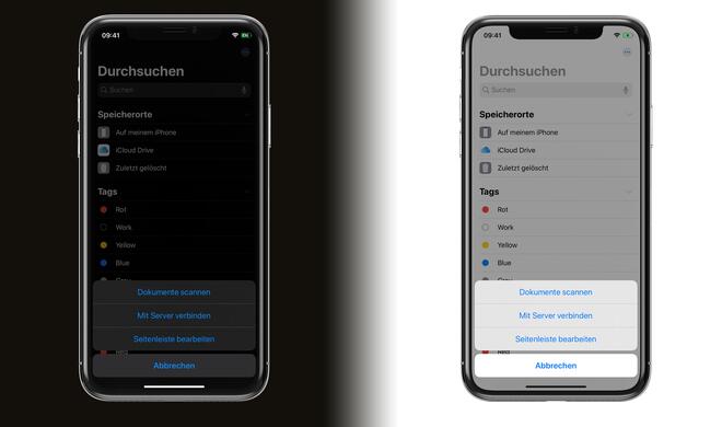 Die Dateien-App hat noch mehr Neues als nur ein dunkles Farbthema zu bieten