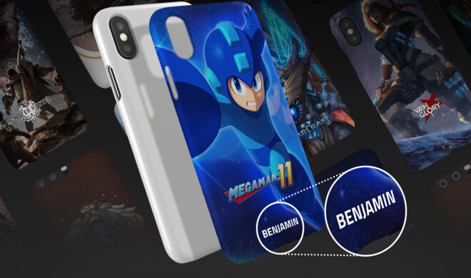 Schutzhülle fürs iPhone mit Mega-Man-Motiv