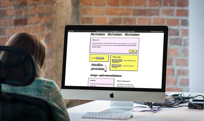 Haltungskontrolle am Computer mit der Webcam