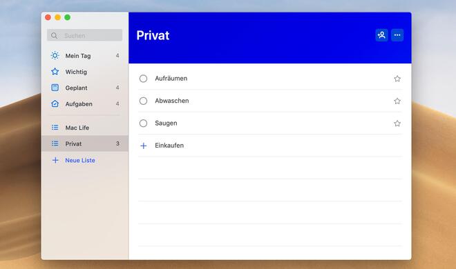 Eine klassische Aufgabenverwaltung: Microsoft To-Do