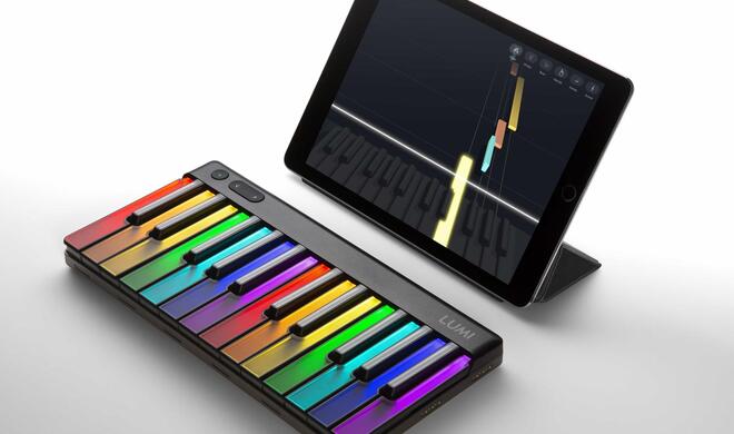 Das Lumi-Keyboard hilft beim Erlernen des Klavierspielens mithilfe von Farbmustern.