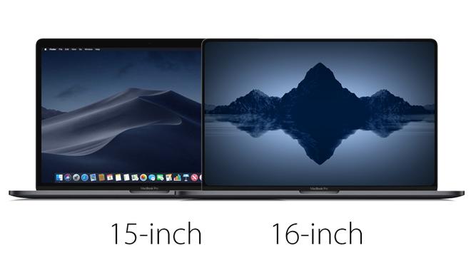 Das aktuelle 15 Zoll MacBook Pro und daneben das 16-Zoll-Gerät