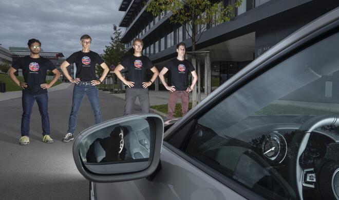 Von links nach rechts: Anurag Ranjan, Michael J. Black, Andreas Geiger and Joel Janai.