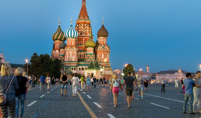 Der rote Platz vor dem Kreml in Moskau
