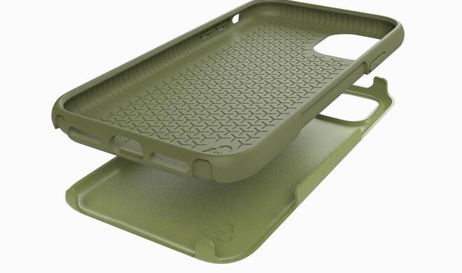 Die zwei voneinander trennbaren Teile des Sporty Case sind nicht verklebt und damit wiederverwertbar.