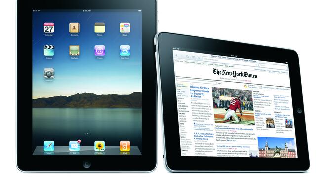 Die Website der New York Times tauchte mehrfach in Apples Promo-Material zum iPad 1 auf.