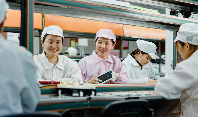 Qualitätskontrolle am Apple-Fließband in China
